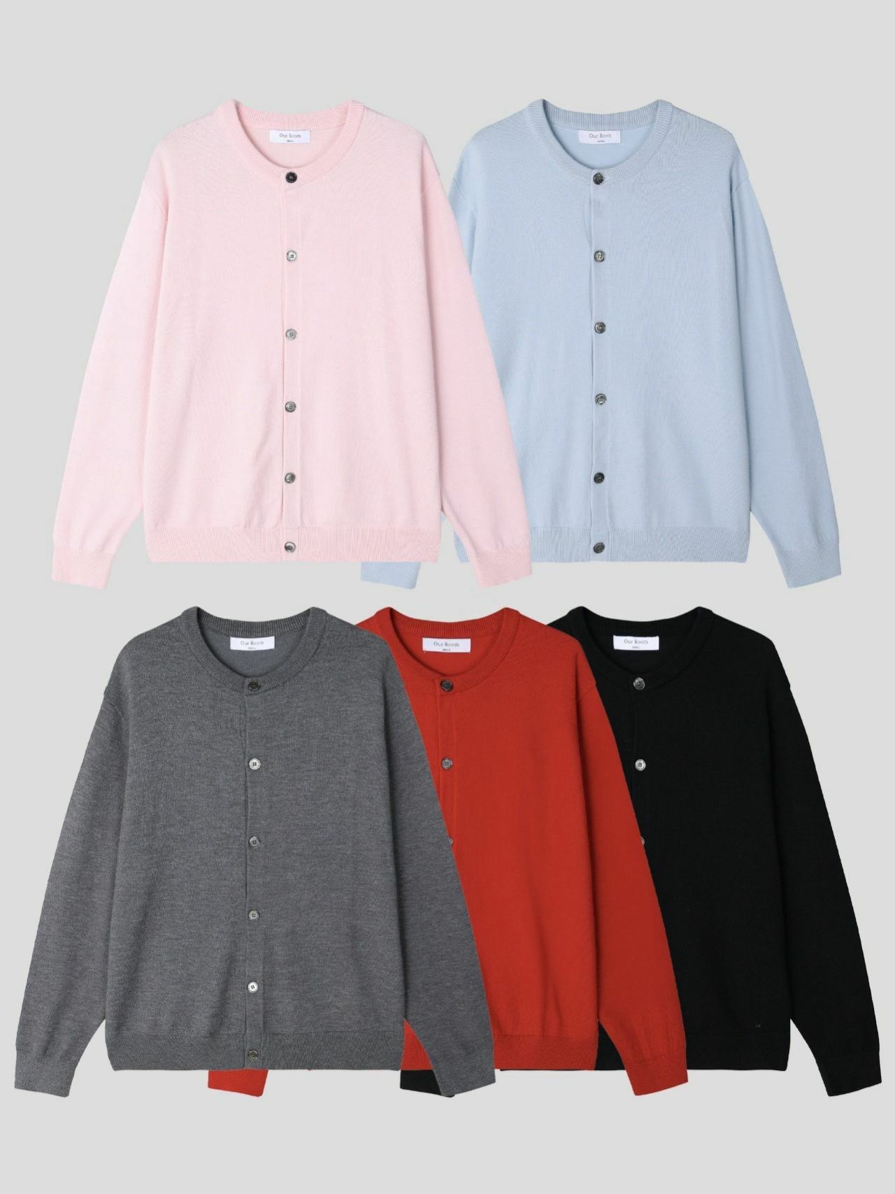 圓領針織開胸外套 OUR ROOM-051JK