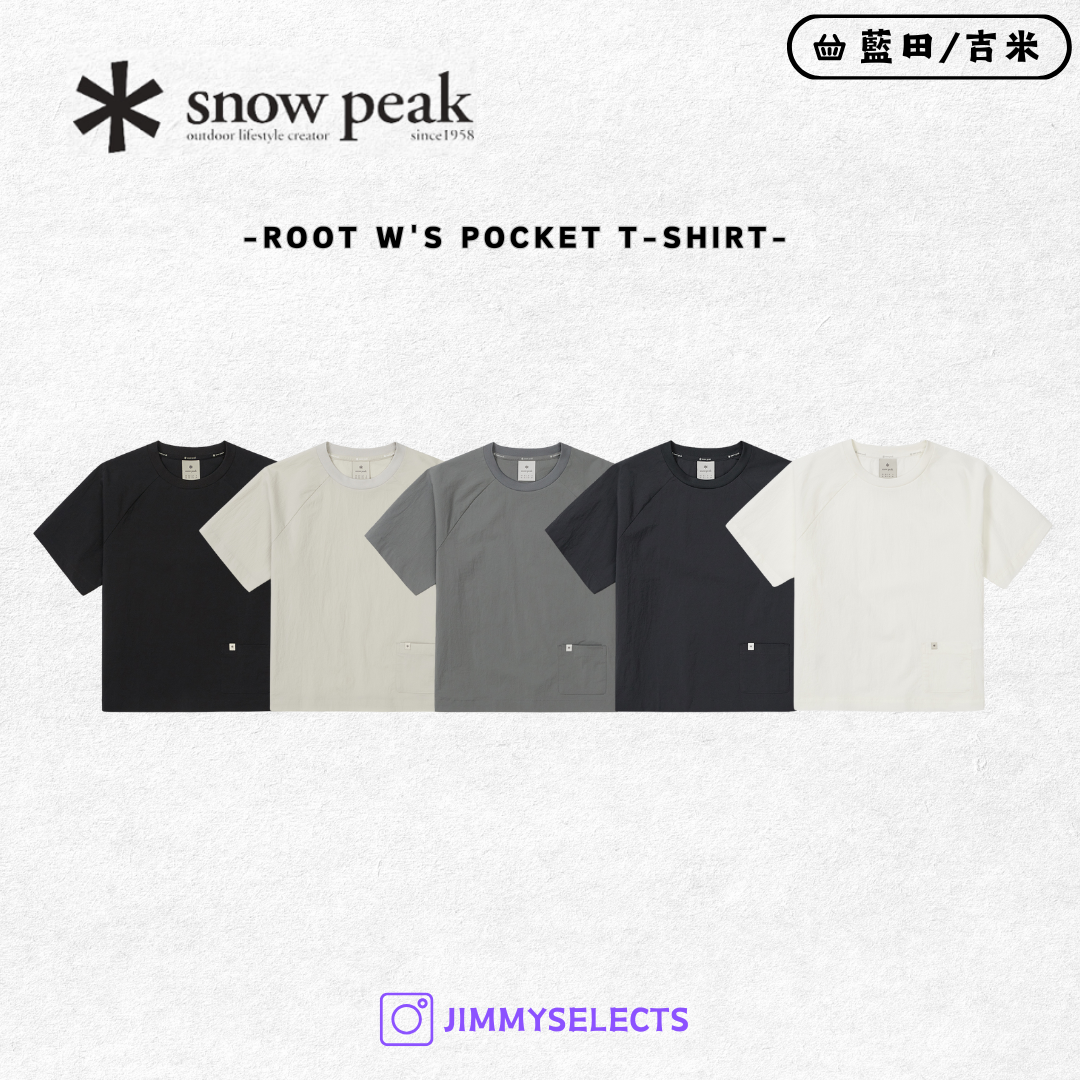 【代購】Snow Peak 雪諾必克 女 Root Pocket 口袋 短袖 短T S25MWRTS61