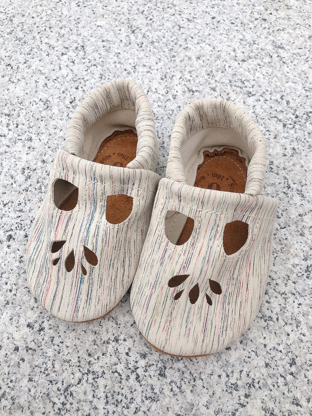 美國Starry Knight Design 真皮復古線條學步鞋 - Lotus