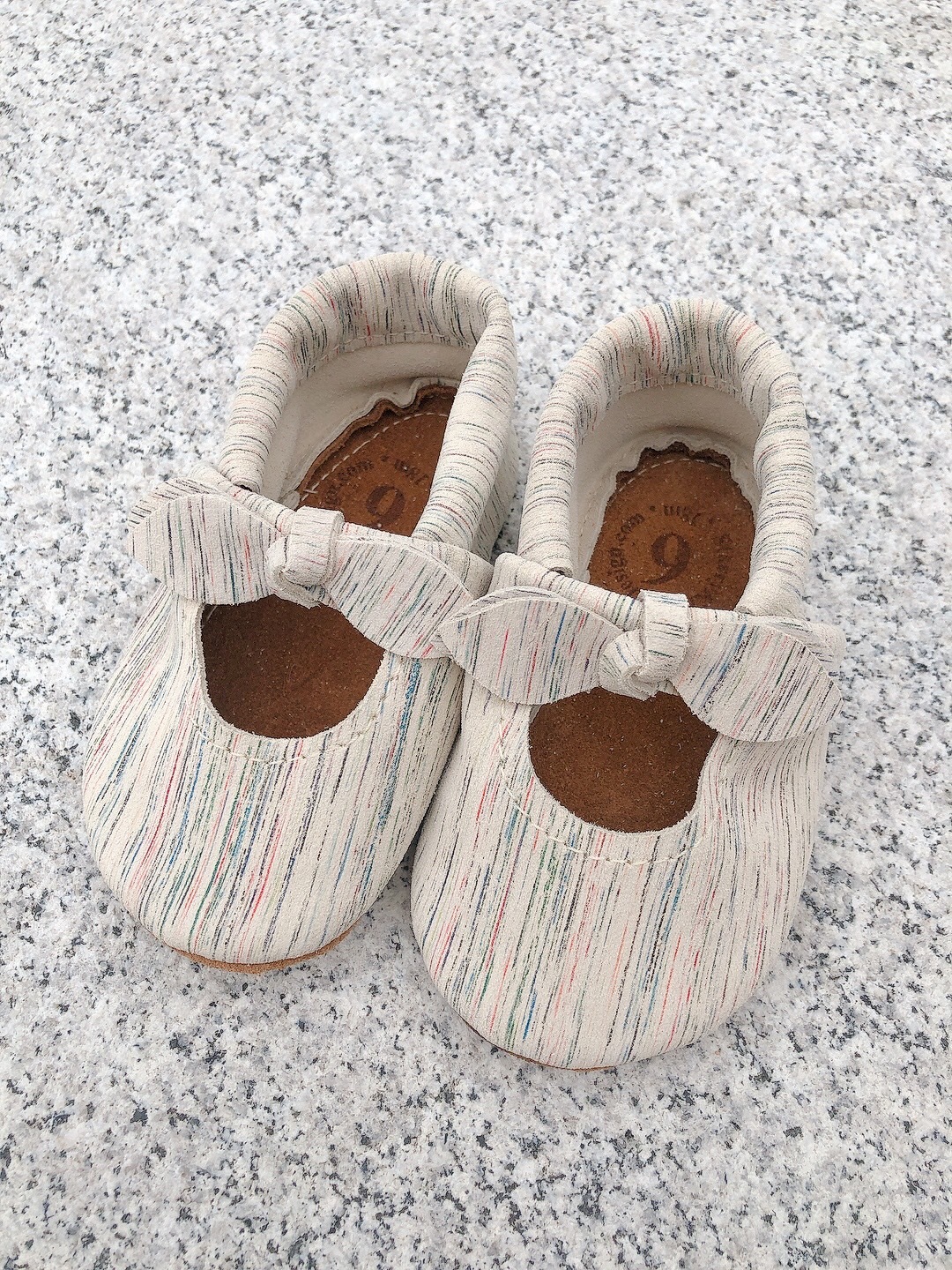 美國Starry Knight Design 真皮復古線條學步鞋 - Bella Janes