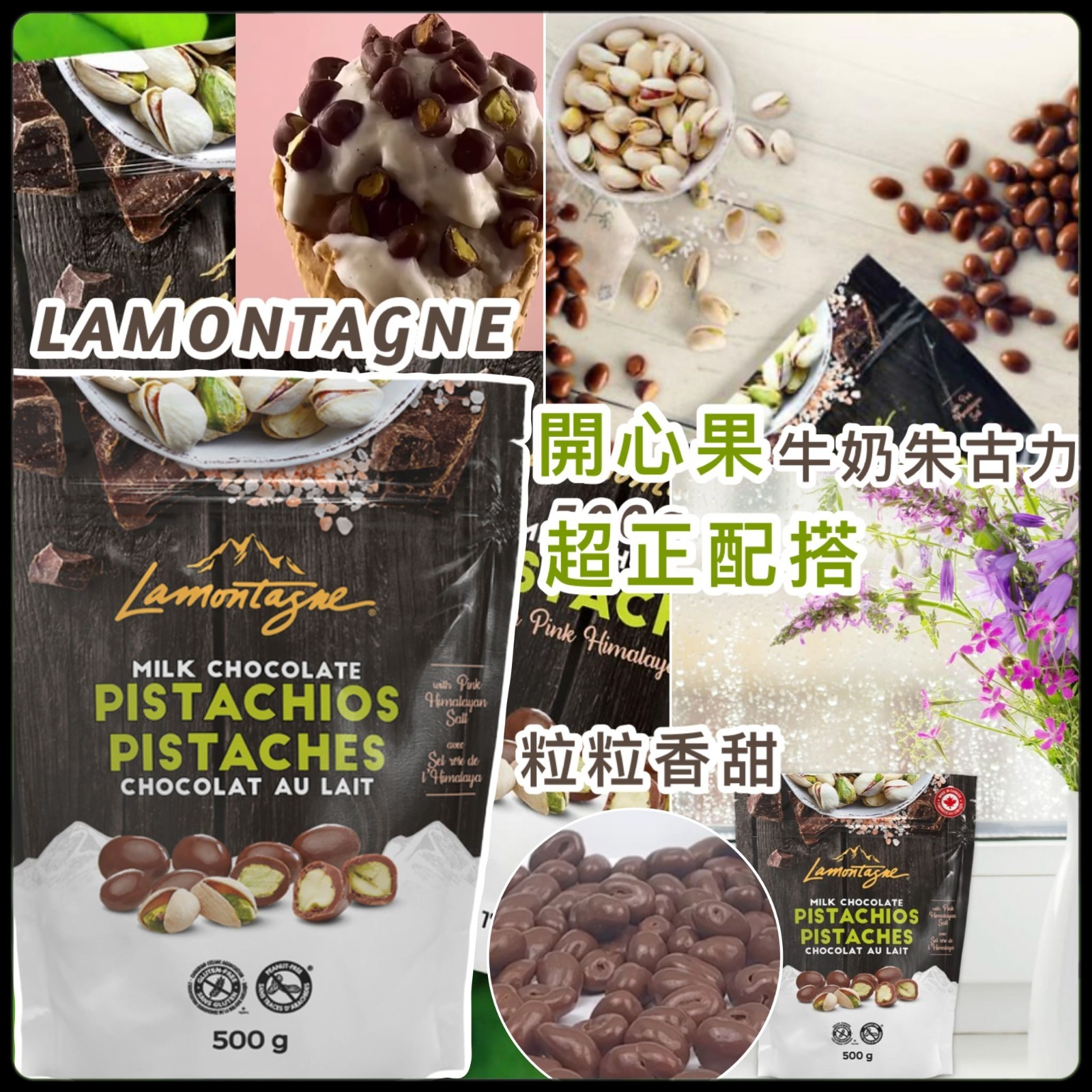 Lamontagne 開心果牛奶朱古力