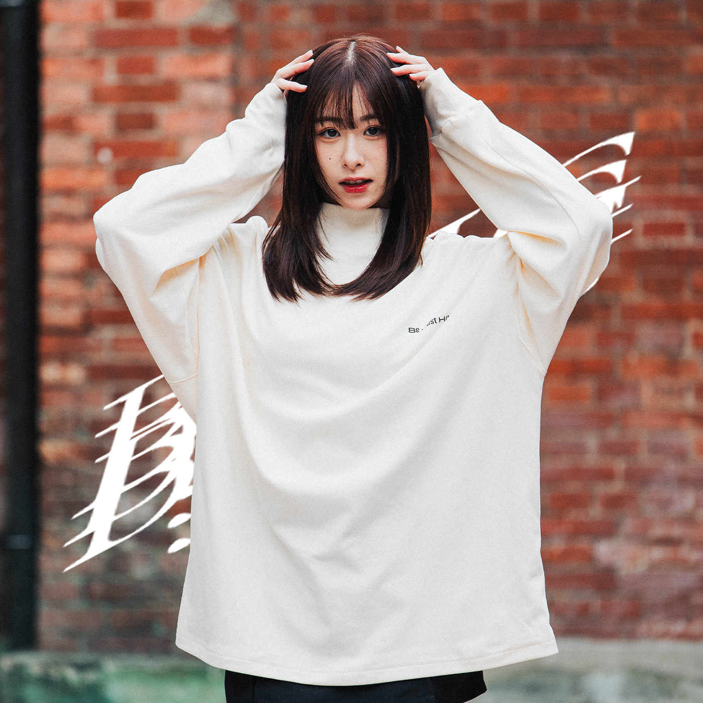 BJHG 不計後果 高領長T