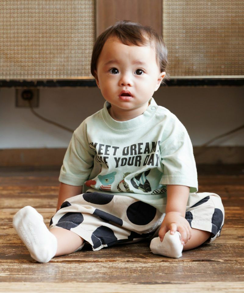 日本 MYD 動物夢境 純棉短袖上衣 (薄荷綠，110) M520127