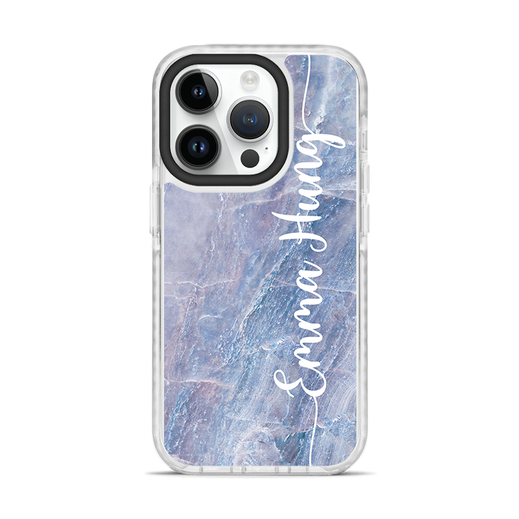 【特惠款】紫色大理石紋 iPhone 16 Pro 撞白殼