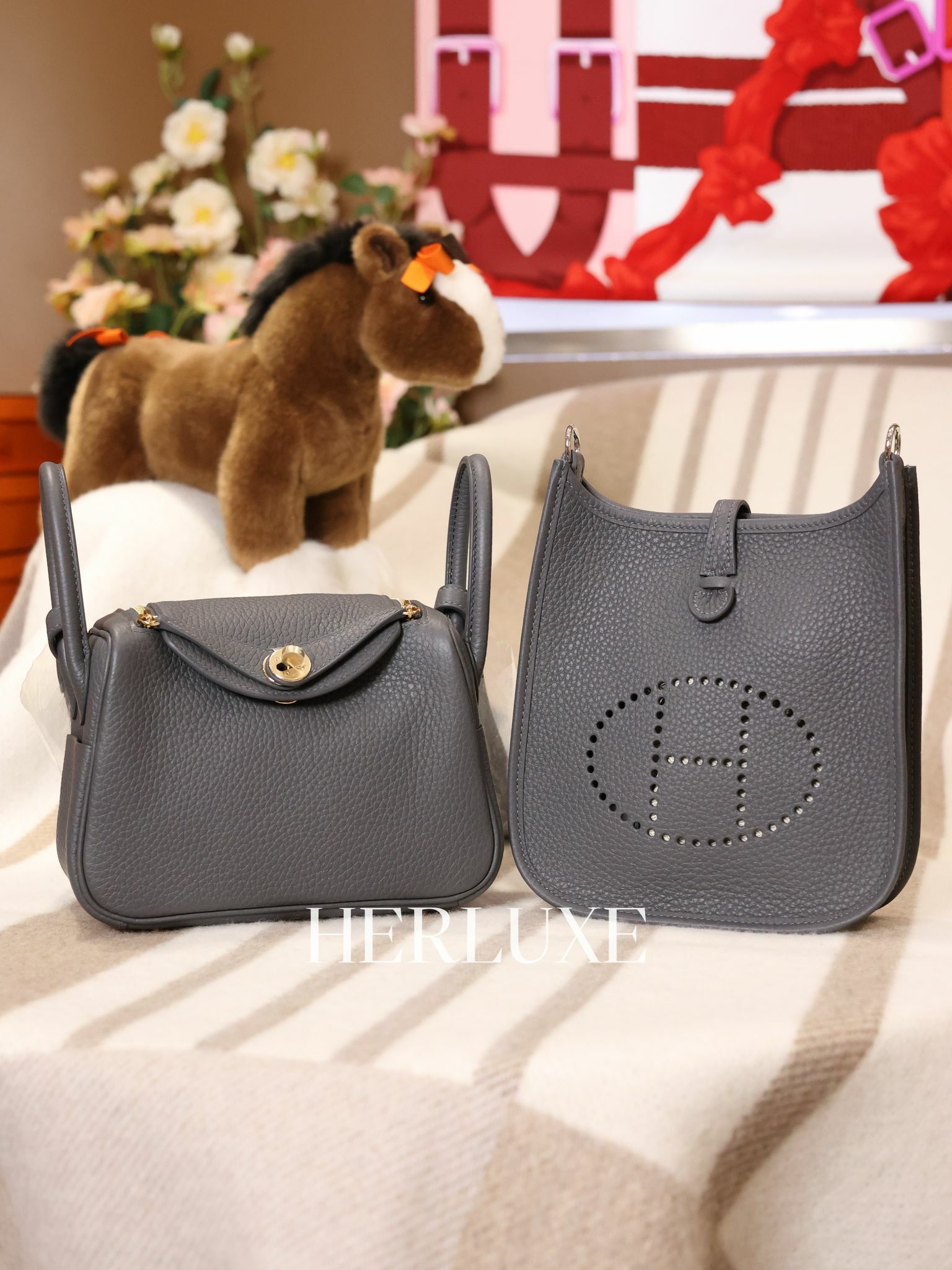 Evelyne mini H0 gris misty ck tc W 編織帶 (一代：肩帶長105cm)