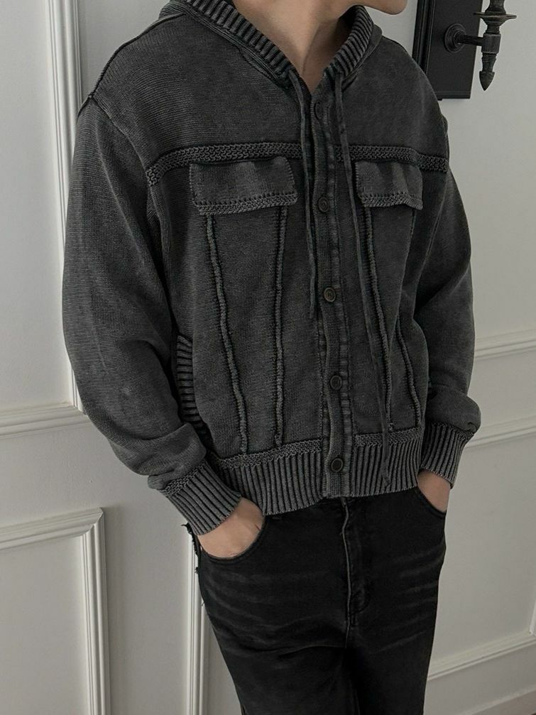 洗水連帽開胸外套 OUR ROOM-061JK