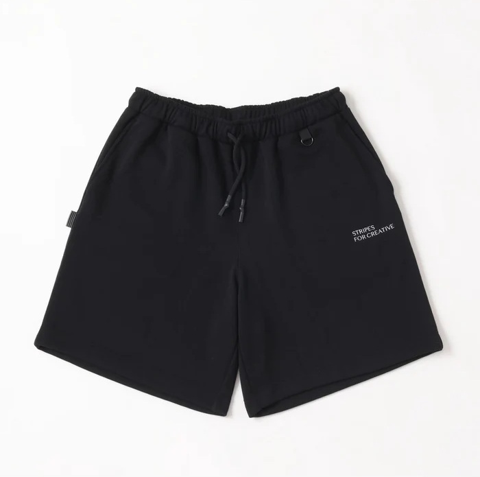 S.F.C (Stripes For Creative) 2025 S/S SWEAT BAGGY SHORTS (SFCSS25CS05) - BLACK PRE ORDER ITEM (預訂中)