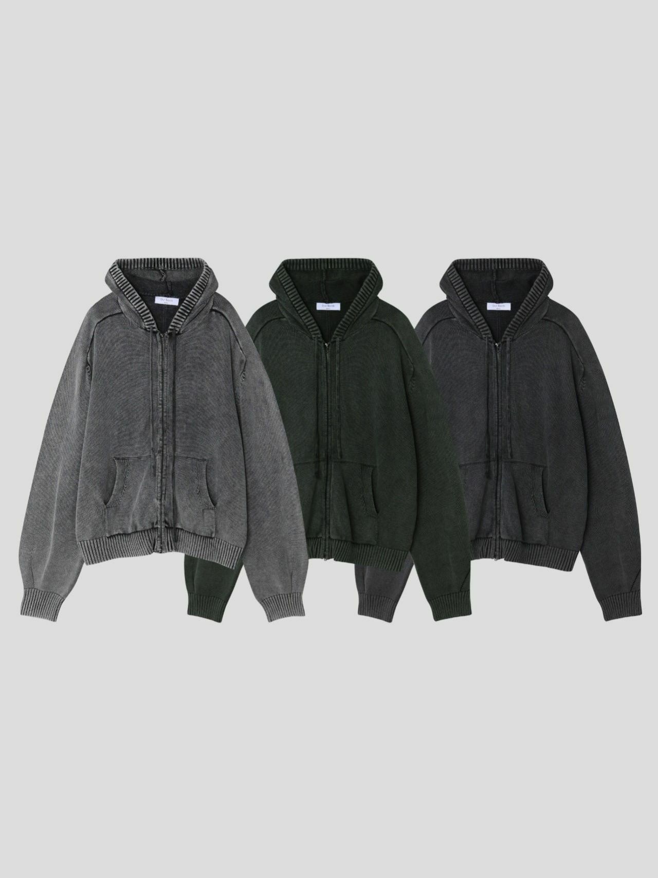 洗水連帽拉鍊外套 OUR ROOM-062JK