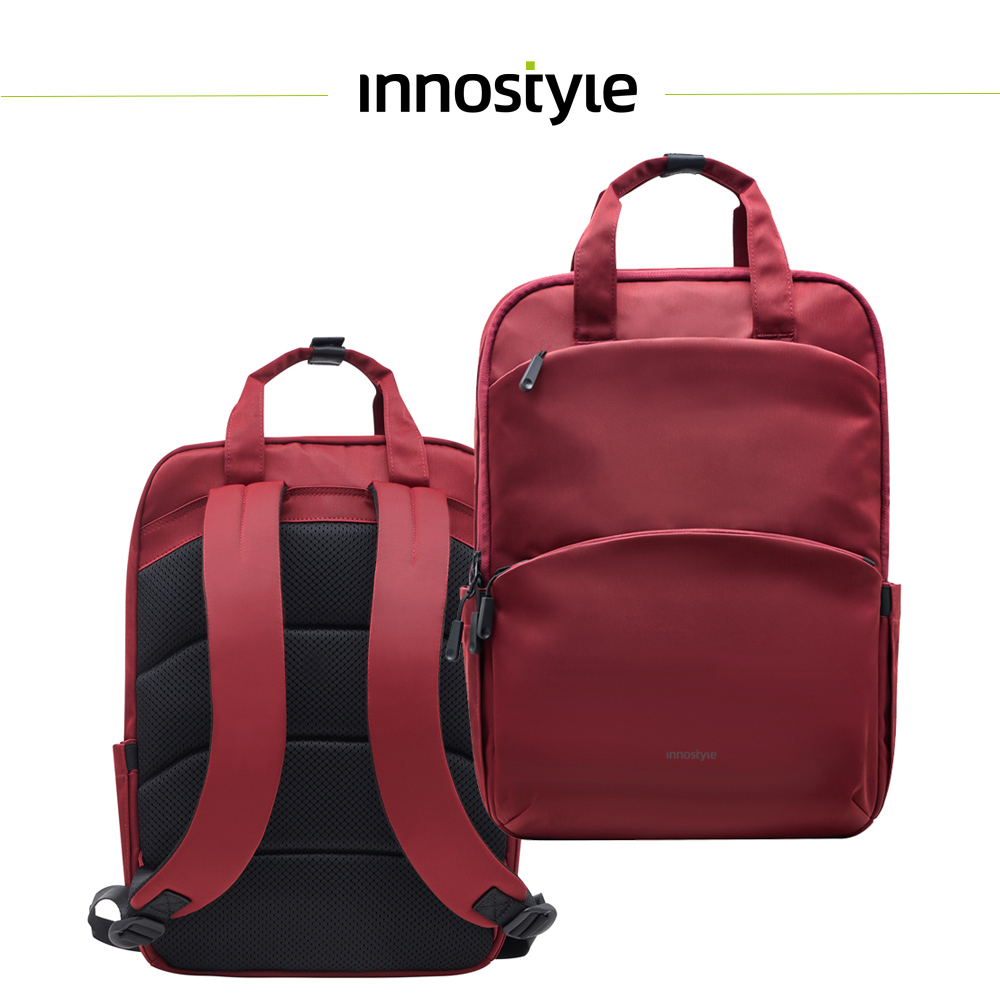 innostyle ColorLite系列 大容量減壓透氣 後背包/筆電包/電腦包/平板包/旅行包/肩背包 紅色