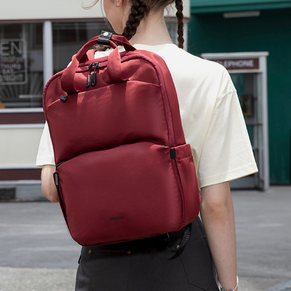 innostyle ColorLite系列 大容量減壓透氣 後背包/筆電包/電腦包/平板包/旅行包/肩背包 紅色