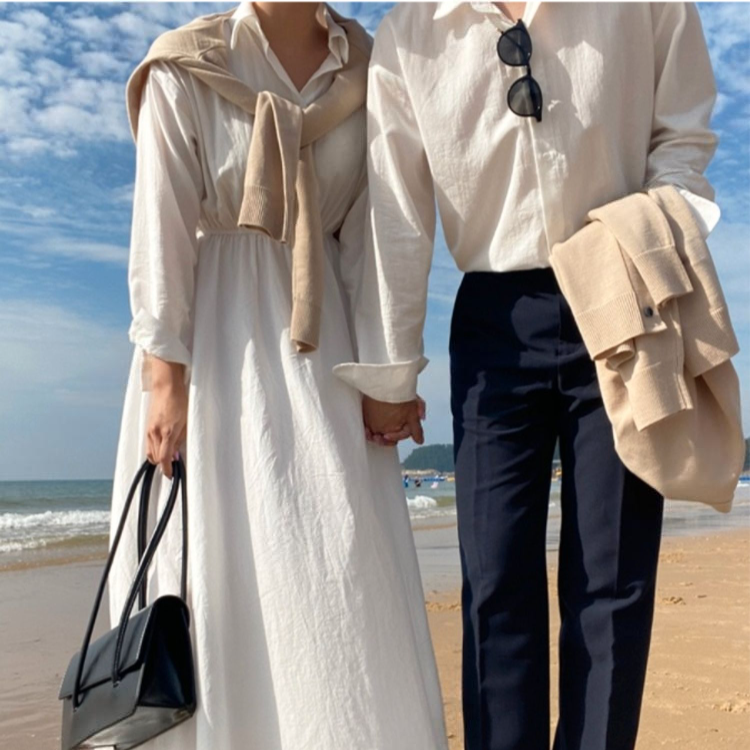 氣質開襟情侶套裝(四色)