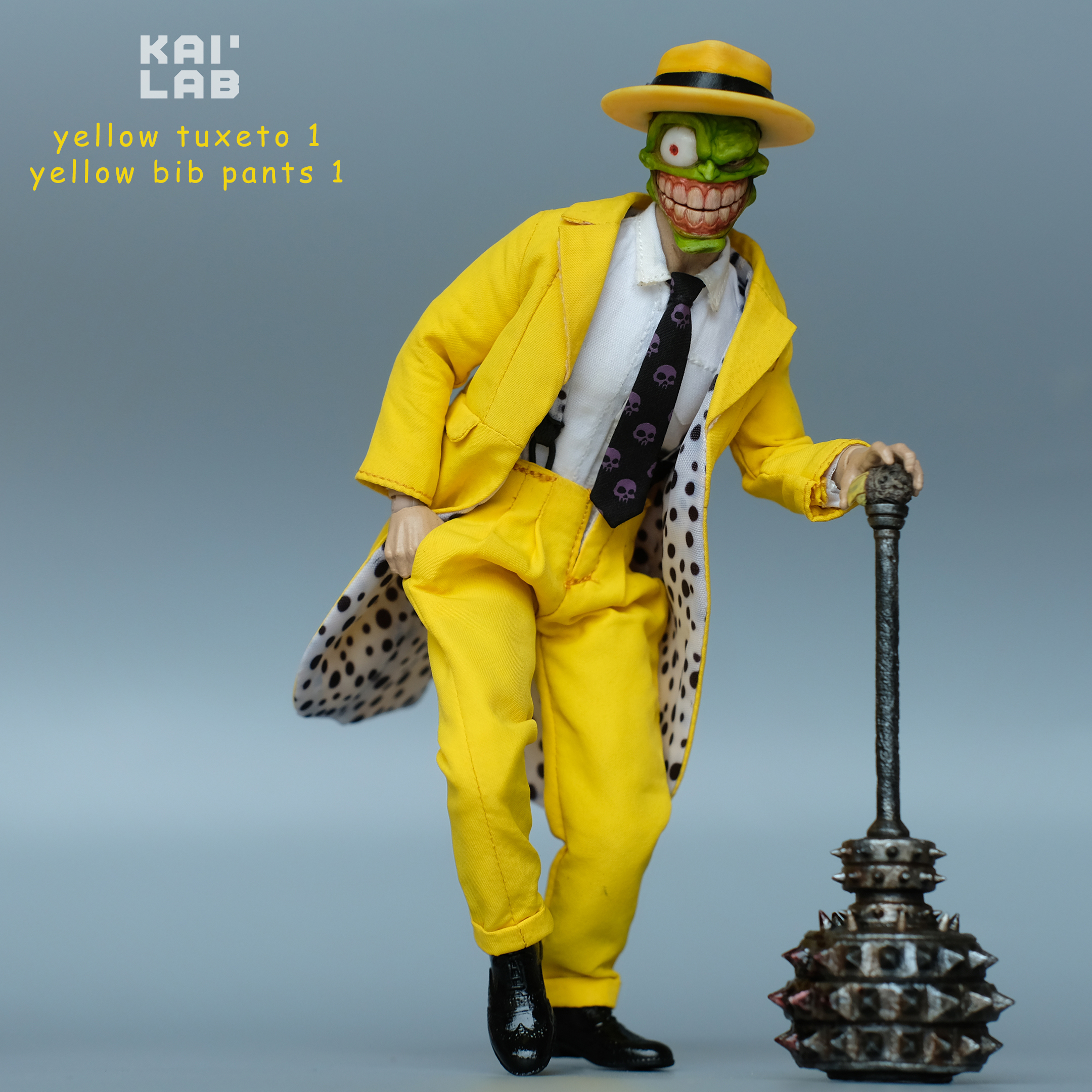 黄色いスーツ フィギュア 5体セット KAILAB- 1/12 The Mask Yellow Suit (Mezco Fi