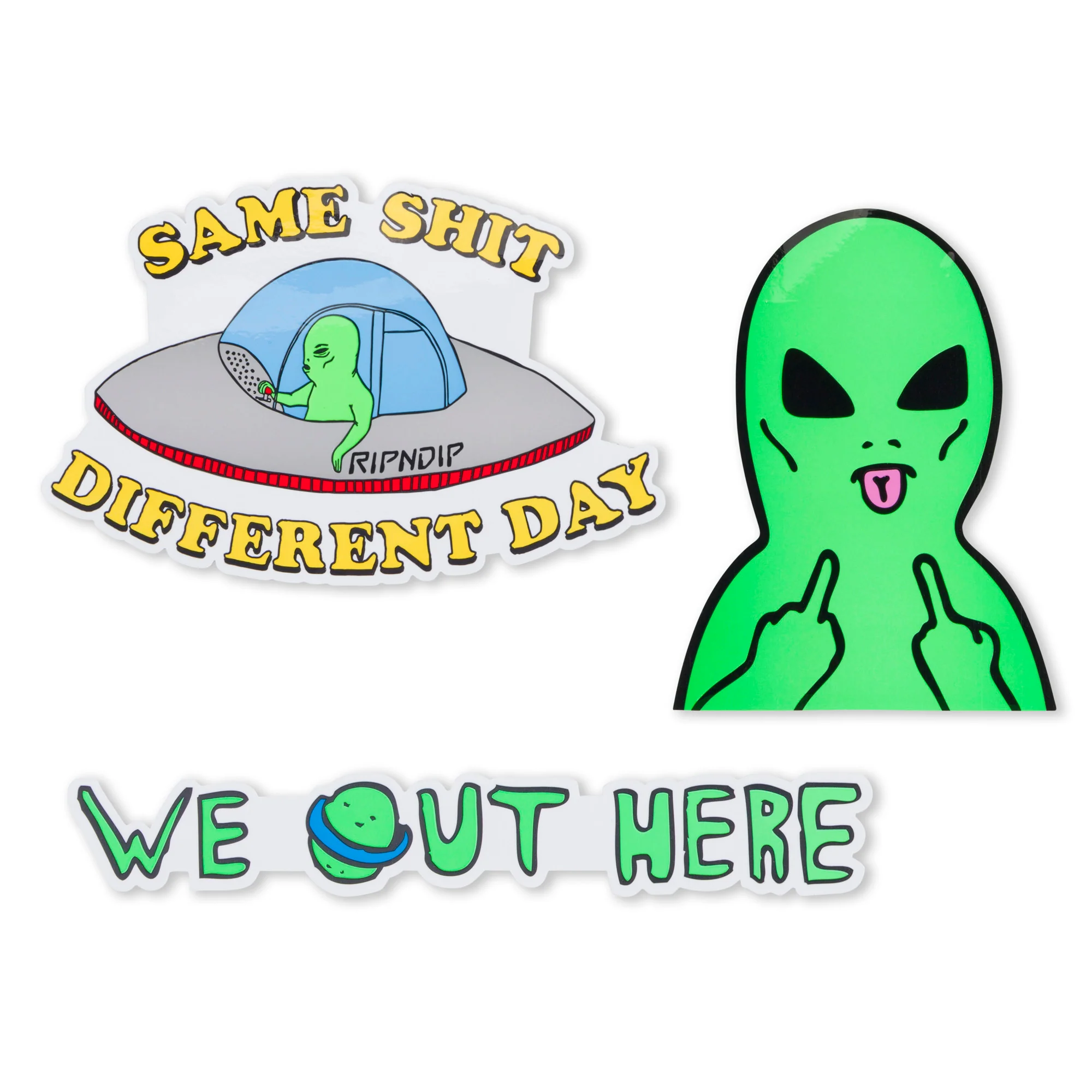 WE OUT HERE CAR STICKER PACK BY RIPNDIP