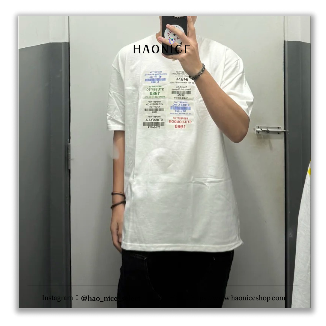 【HAO NICE 】美國🇺🇸街頭潮流 Stussy 25SS春夏新款 Codes Tee 商標條形碼圖案 百搭短T🔥