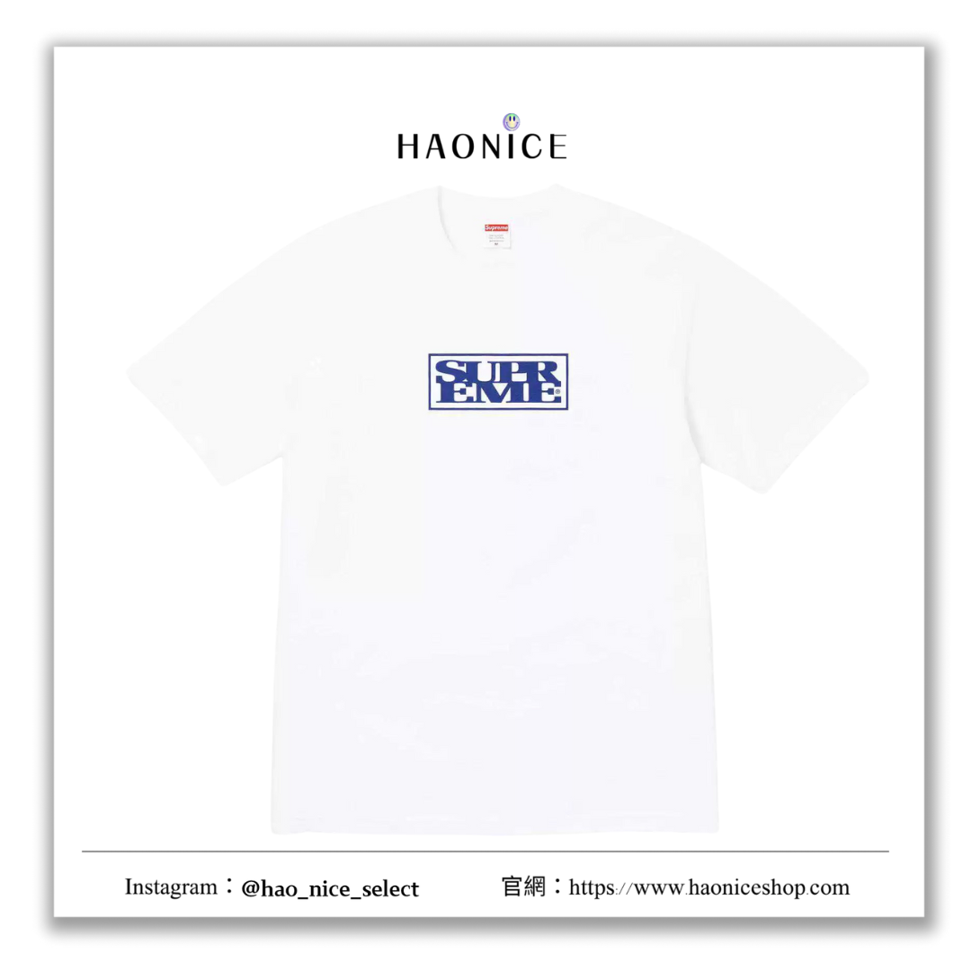 【HAO NICE 】美國🇺🇸街頭潮流Supreme 25SS 春夏新款 Connect Tee 胸前字母 方塊Logo 純素色百搭短T🔥