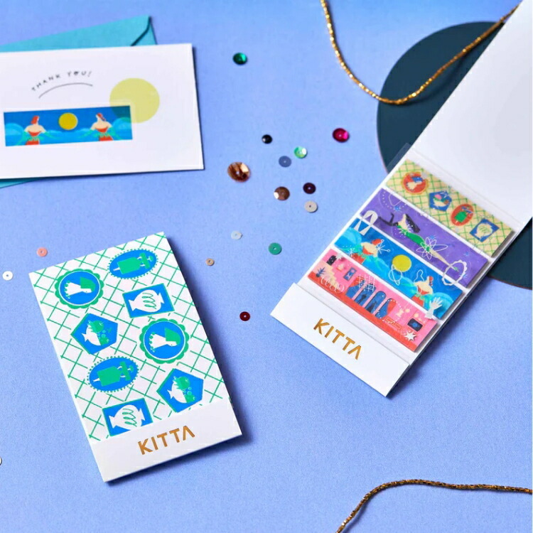 訊息_銀箔 拼貼款 隨身攜帶和紙膠帶 KITC003｜日本日本 KITTA