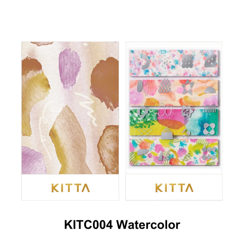 水彩_銀箔 拼貼款 隨身攜帶和紙膠帶 KITC004｜日本日本 KITTA