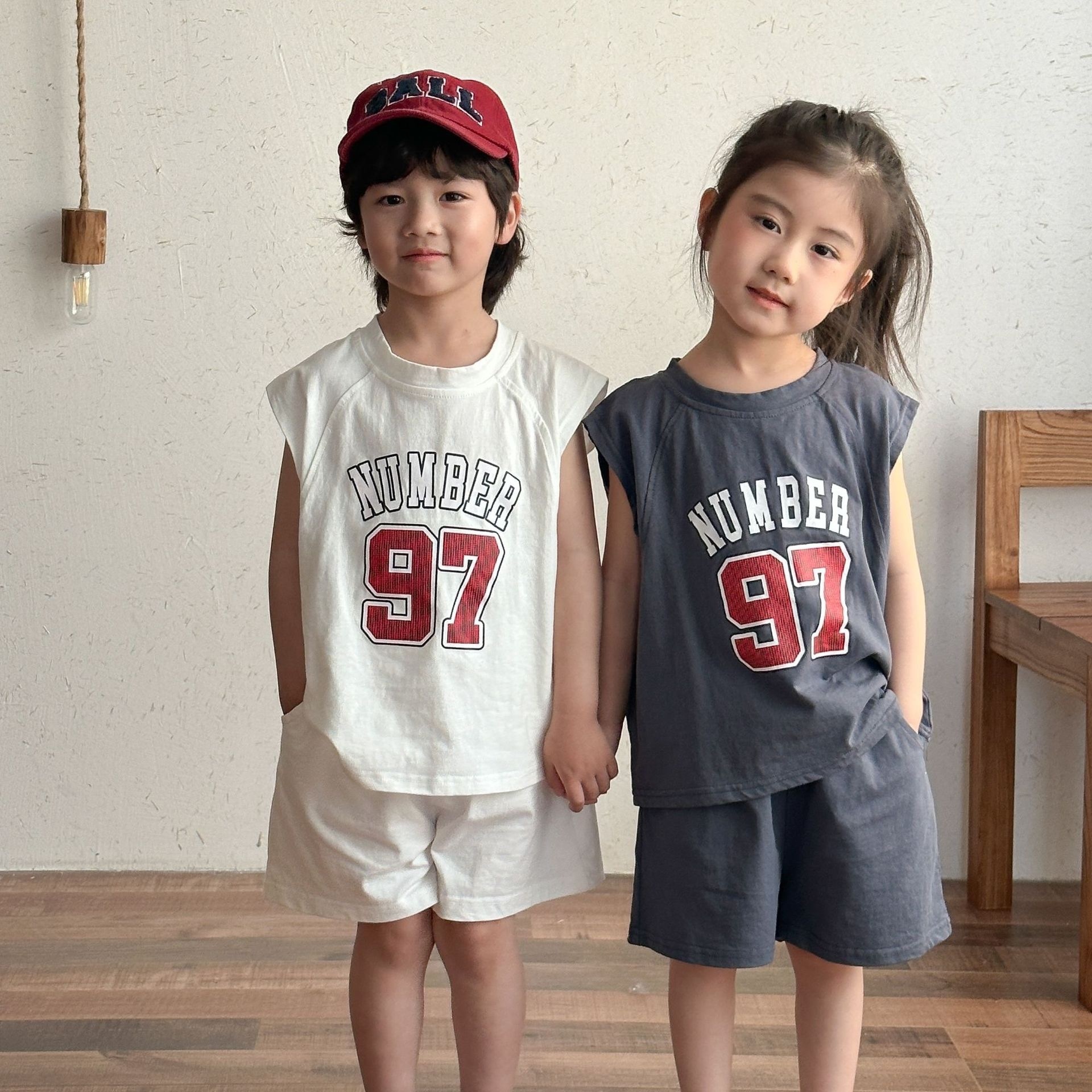 純棉運動感數字97套裝