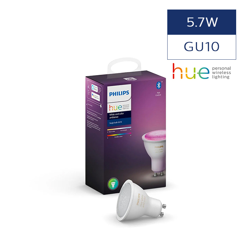 【Bundle Offer】2 Units of Hue GU10 Color Ambiance Single Bulb 5.7W
