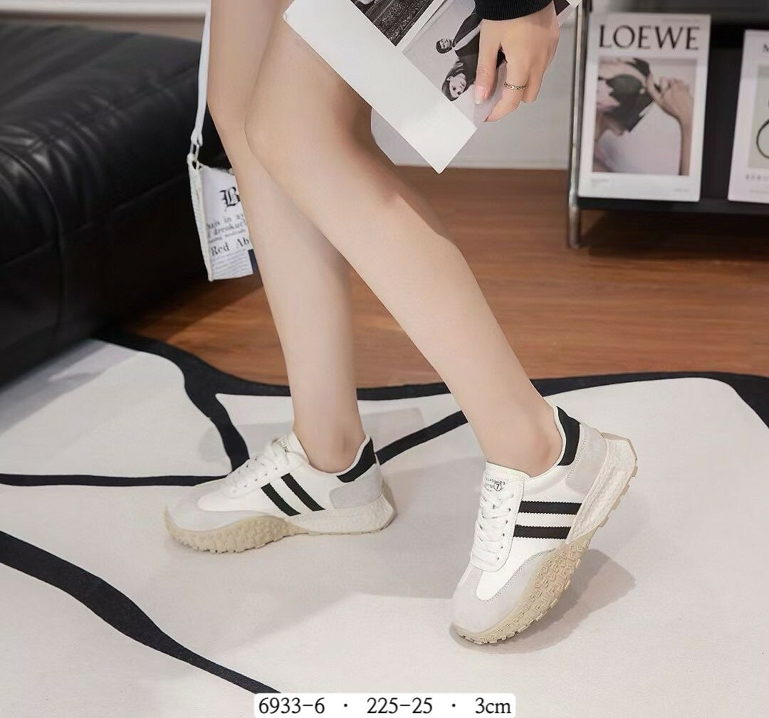 6033-6韓國真皮拼接跳色休閒鞋