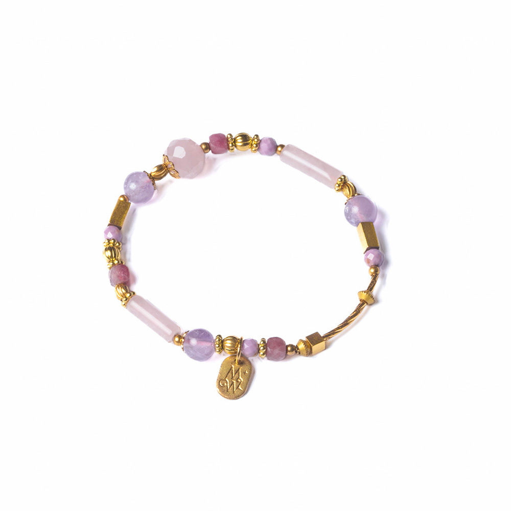 匿名邀請函｜C1372粉晶薰衣草紫晶手鍊