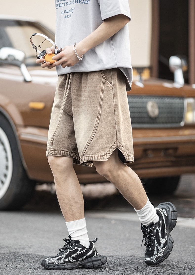 #預購 Tailor collection 水洗復古 解構拼接 牛仔短褲 三色 MN2370