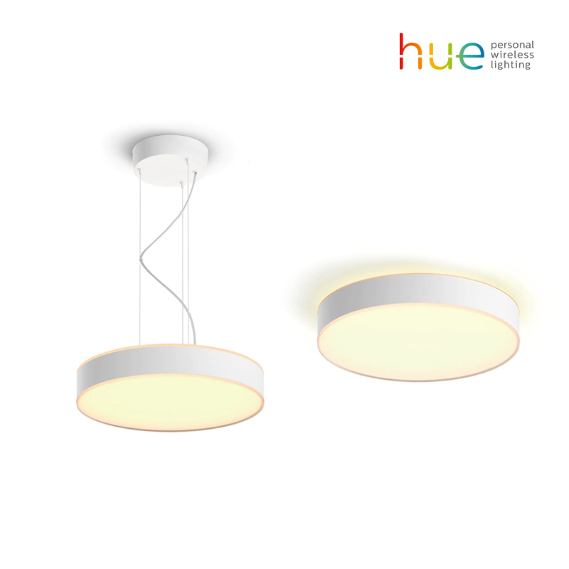 【Bundle Offer】Hue Enrave Ceiling Lamp (White) & Hue Enrave 33.5W Pendant (White)