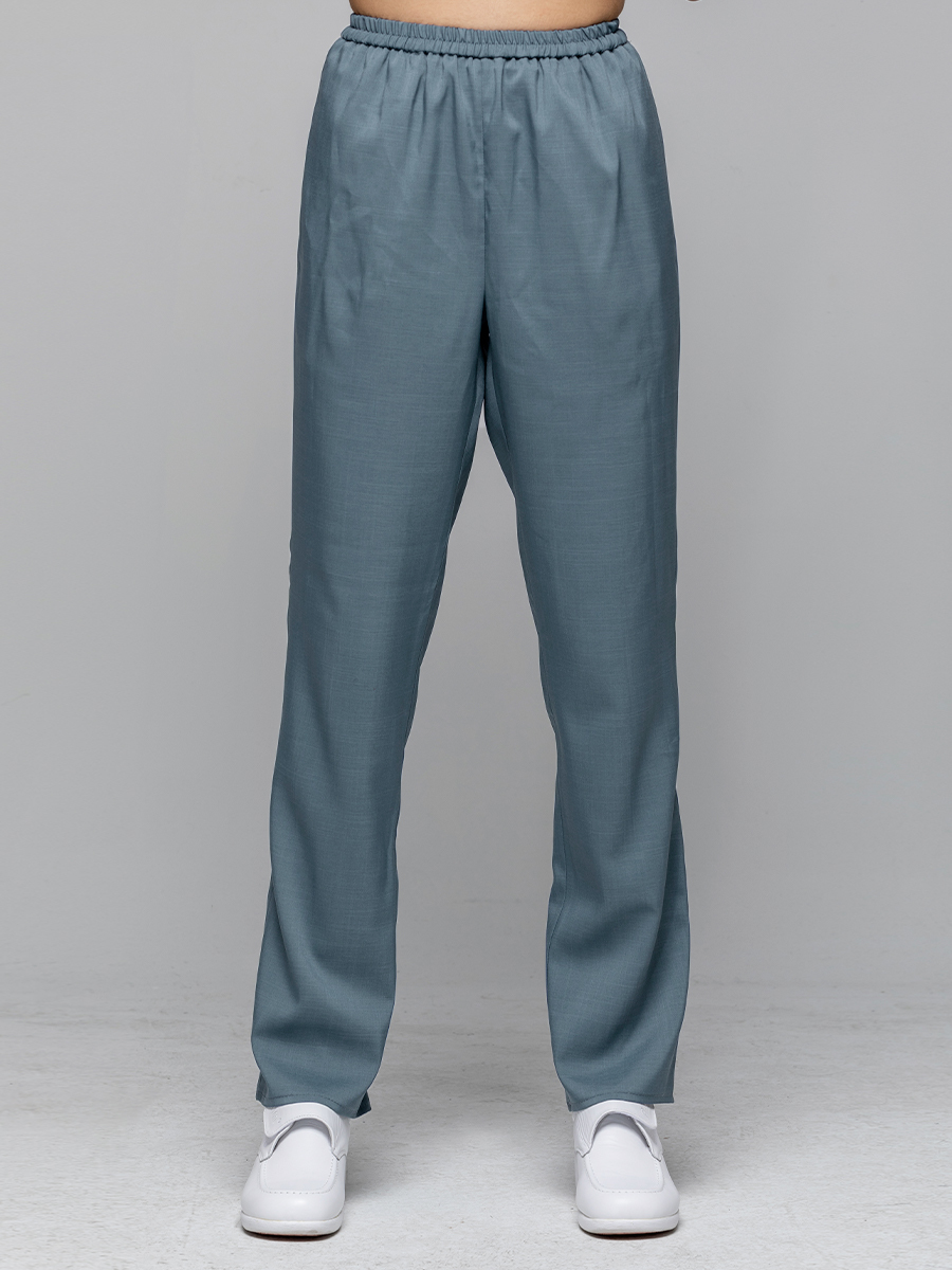 【 AS908-W6 】女鬆緊長褲-ASV薄彈布-灰蒼藍