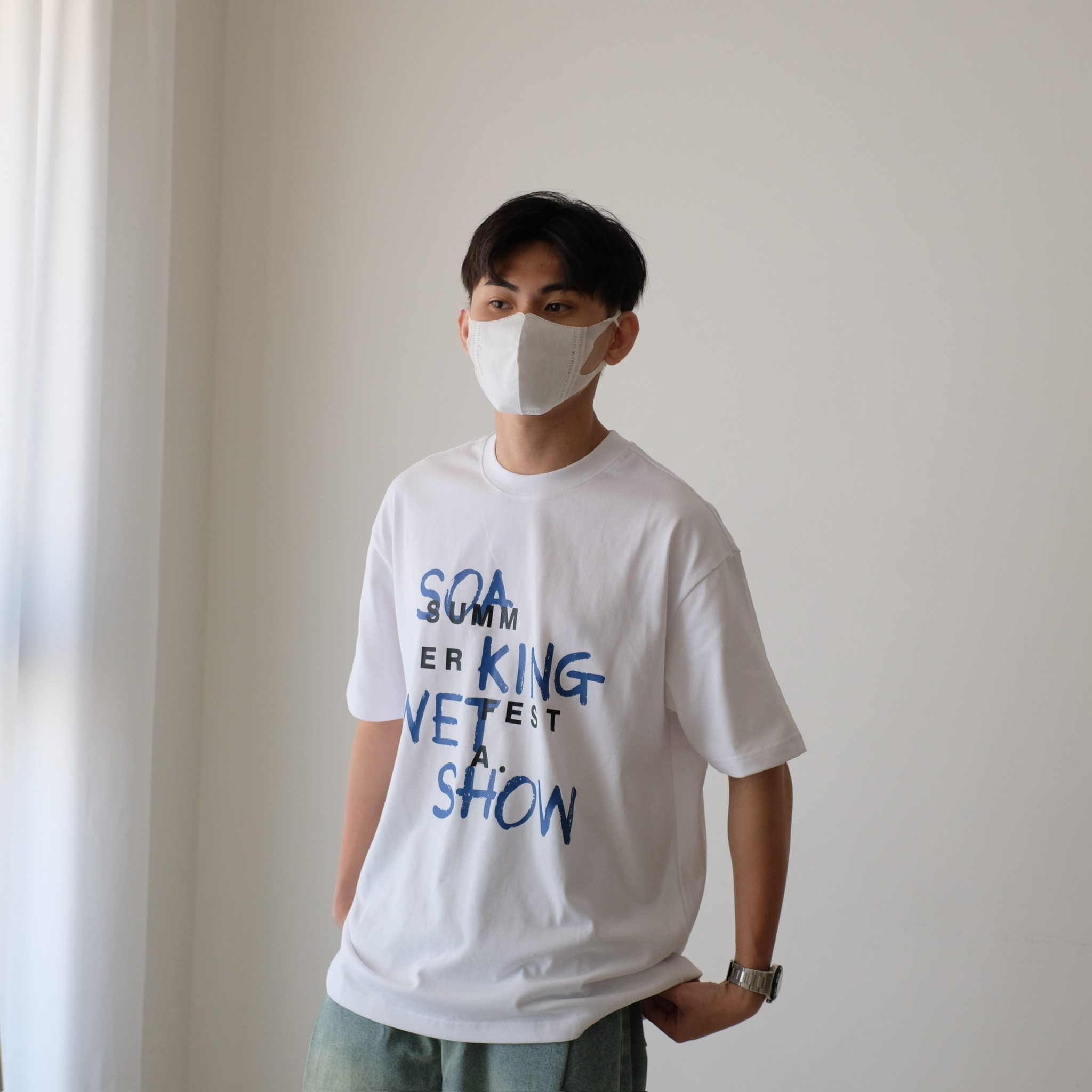 1200!!（現貨）270G 美式 街頭感 手寫英文 撞色 短T B2509