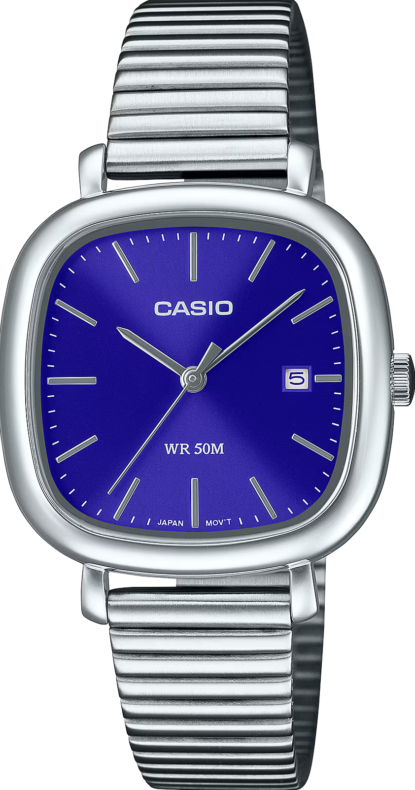 萬年鐘錶 - CASIO 卡西歐  優雅藍方糖不鏽鋼女錶 LTP-B166D-2A 錶徑30MM