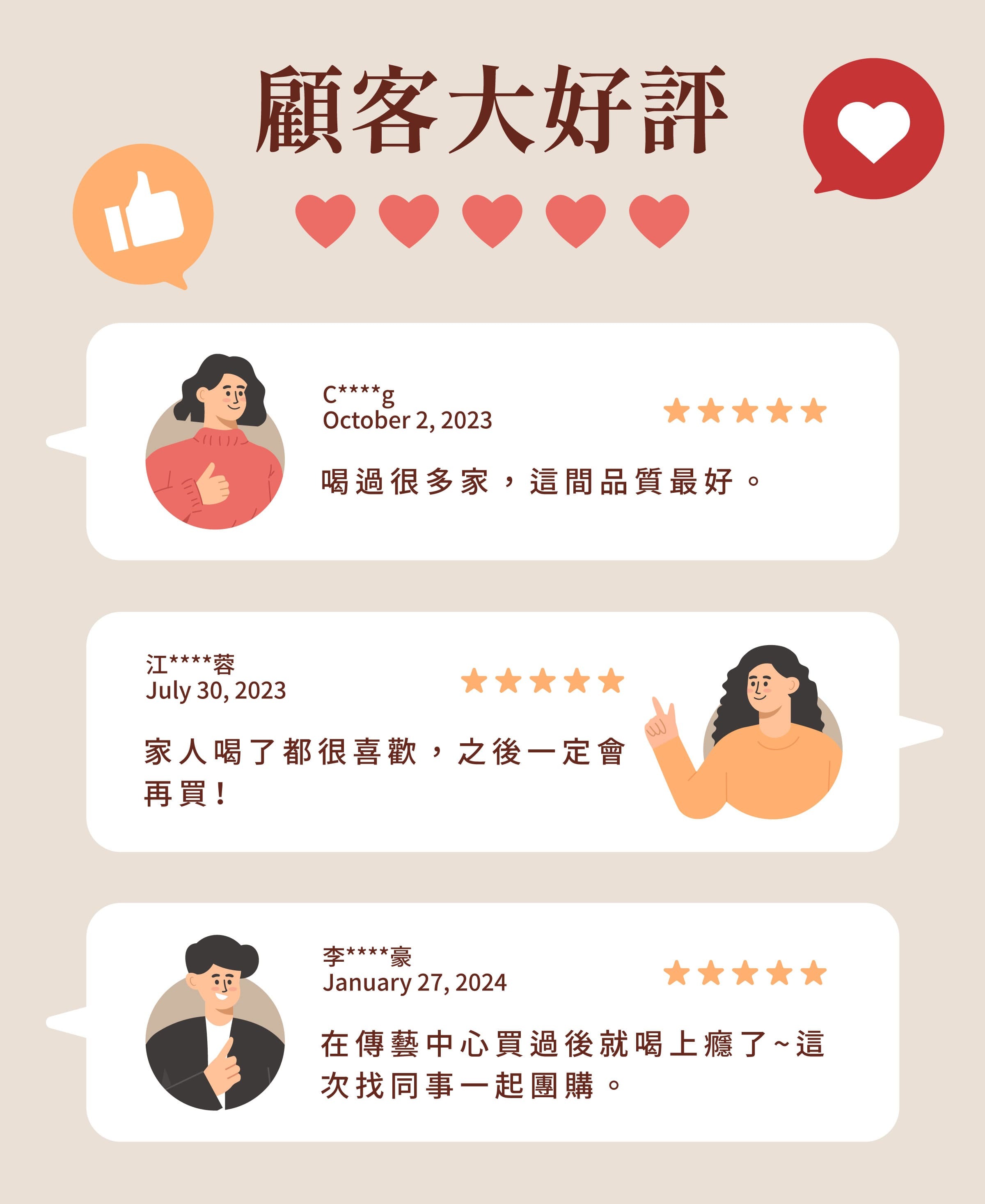 登義東洋參養氣茶顧客評價