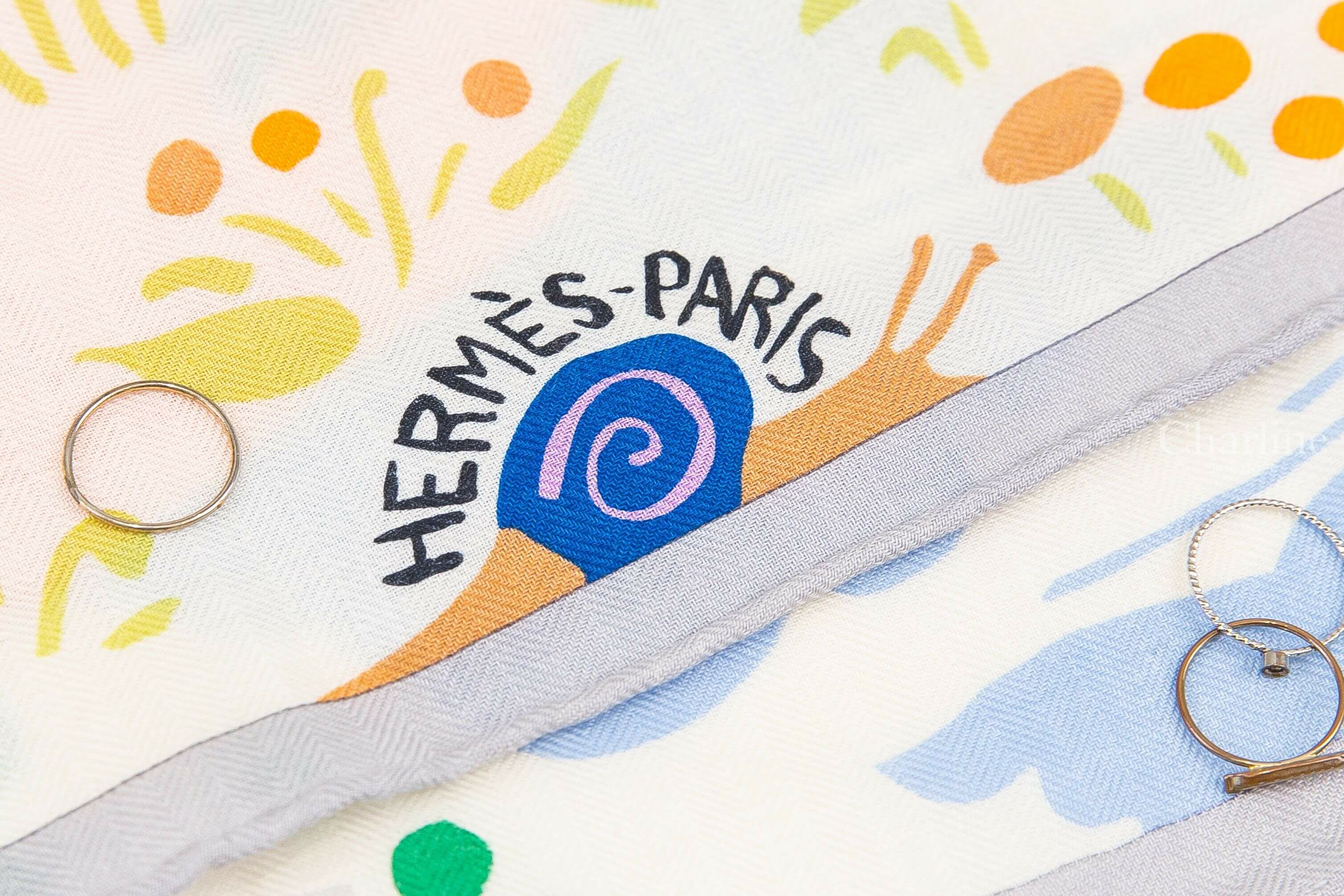 Hermès Le Livre D'esope Shawl 140 綠色/玫瑰色/彩色埃索普之書喀什米爾真絲披肩