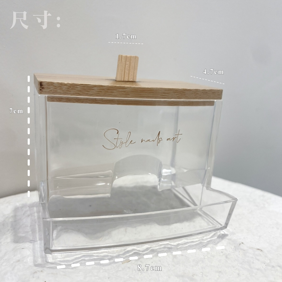 竹蓋棉籤收納盒
