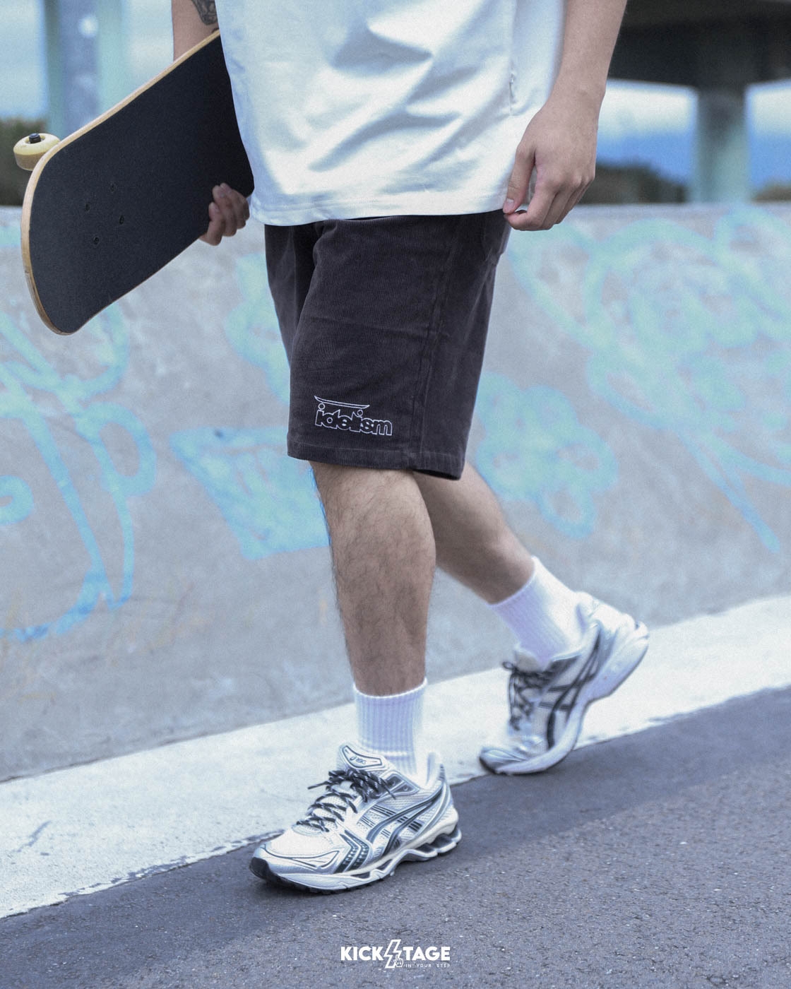 idealism ID9cE Shorts 紫色 黑色 燈芯絨五分短褲【ID24074】