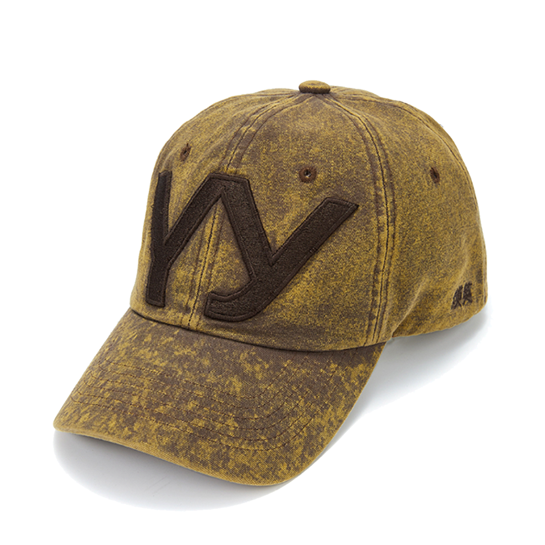 OPEN YY YY COTTON BALL CAP YELLOWISH BROWN | FLOMMARKET