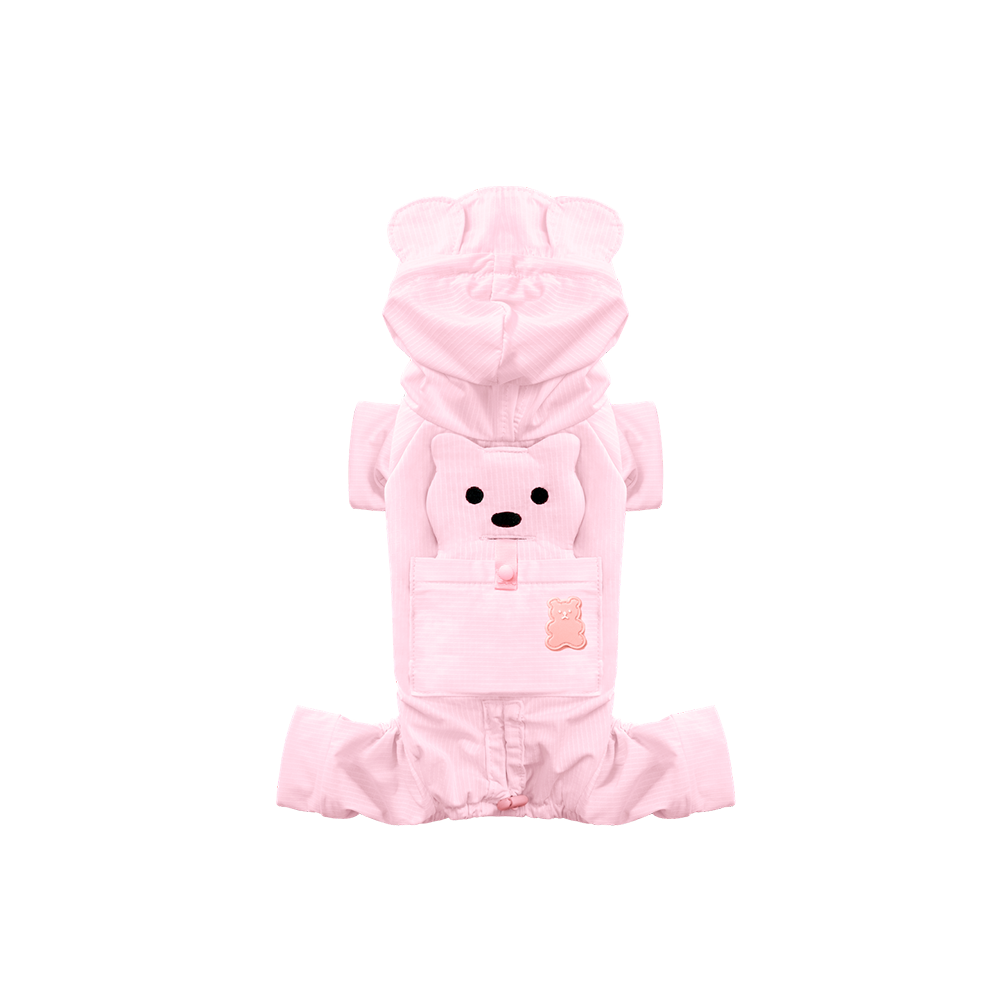 puppygallery｜貝爾熊涼感四腳衣 淡粉