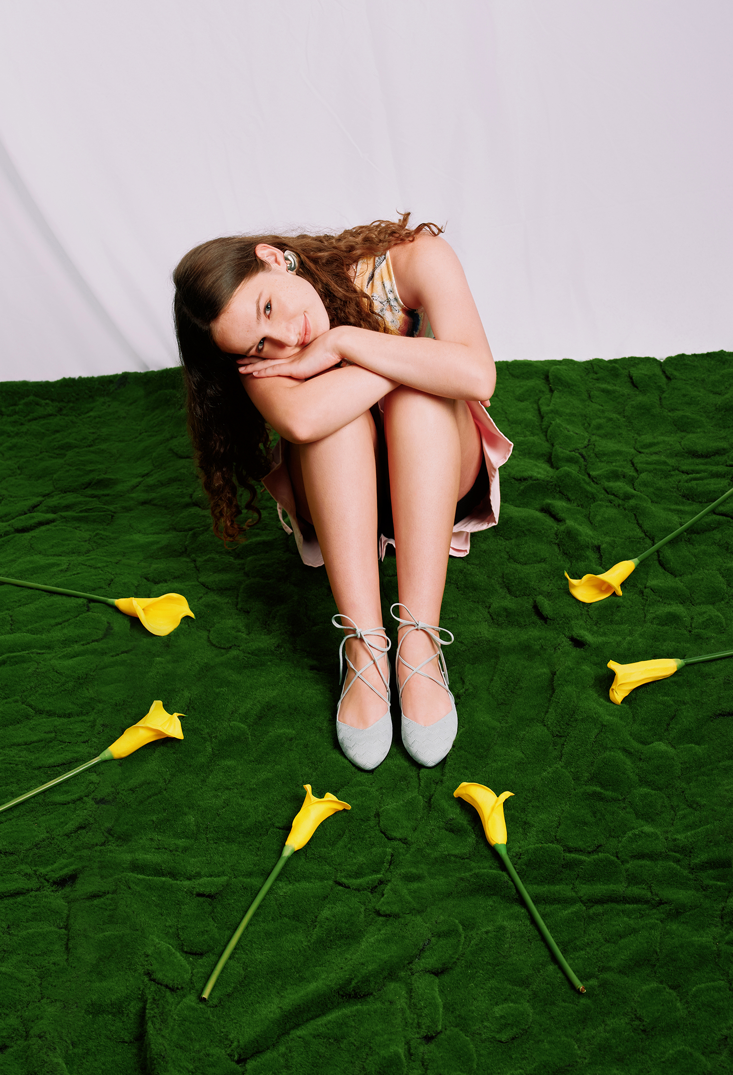 沙丘平底鞋 灰藍