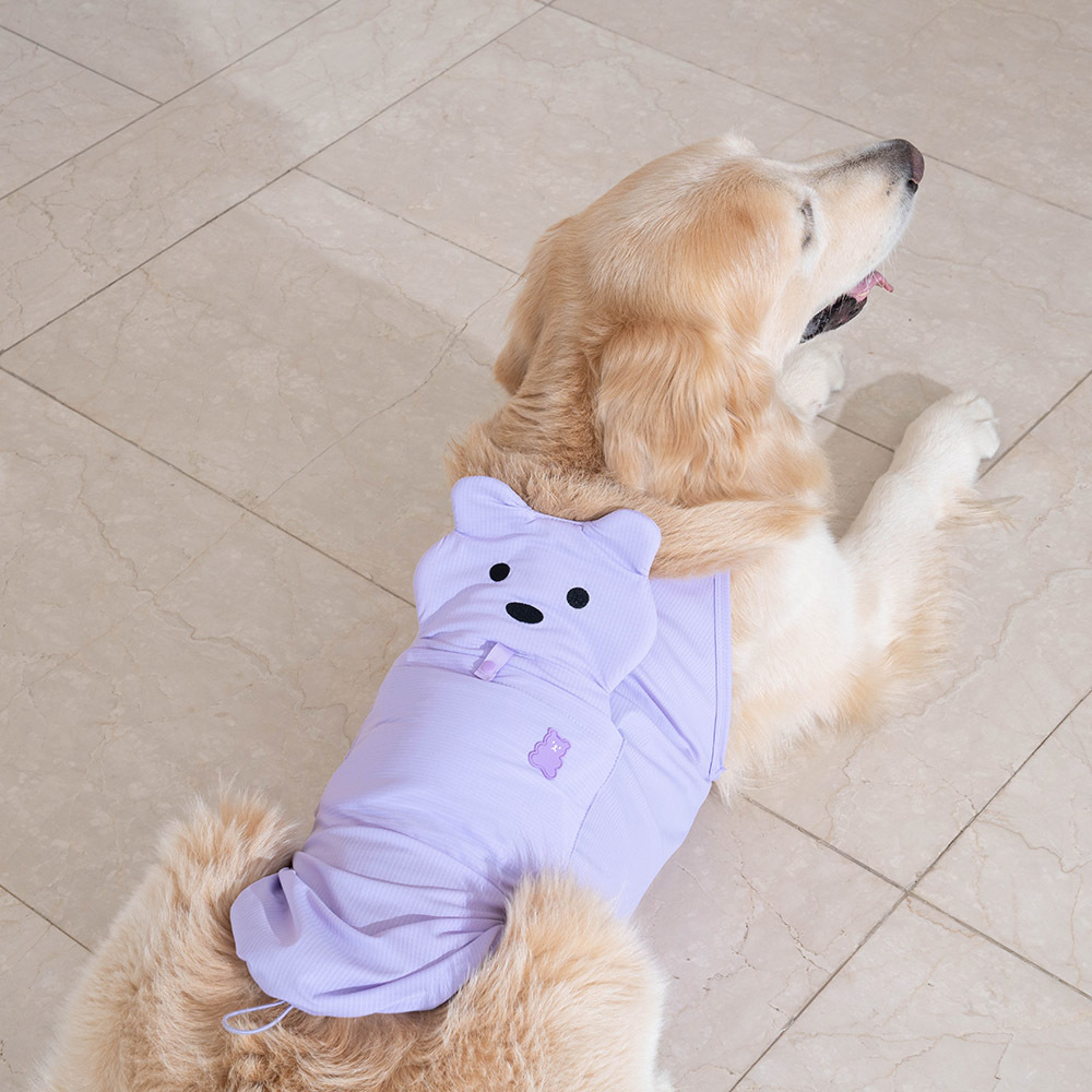 puppygallery｜貝爾熊涼感背心 淡紫