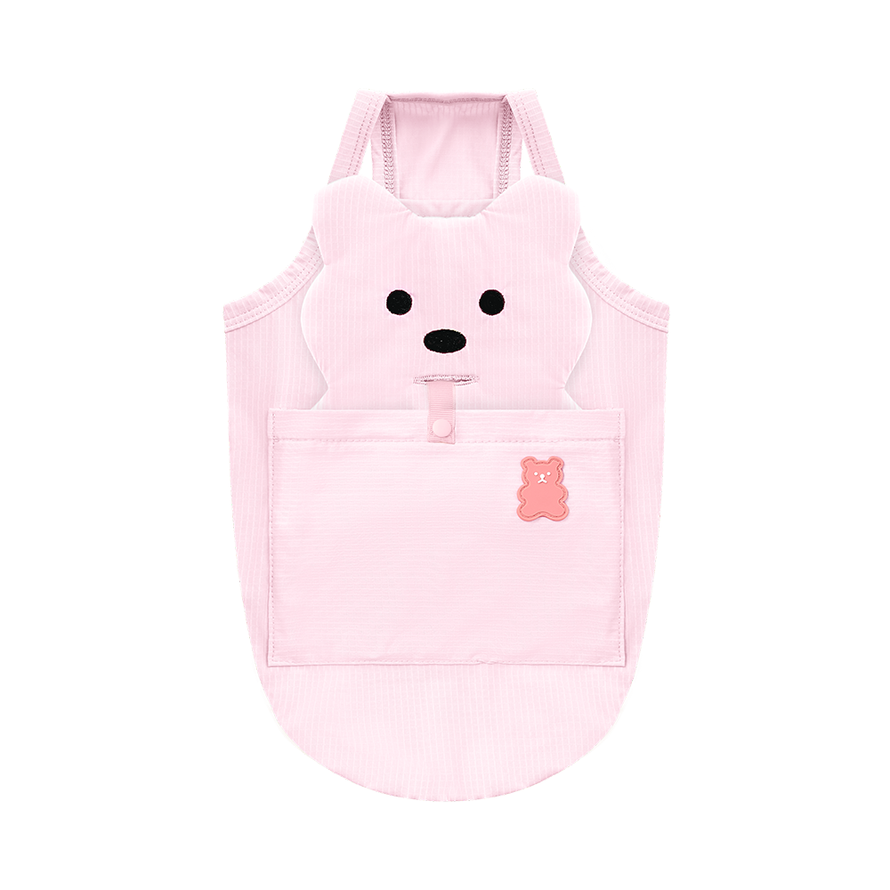 puppygallery｜貝爾熊涼感背心 淡粉