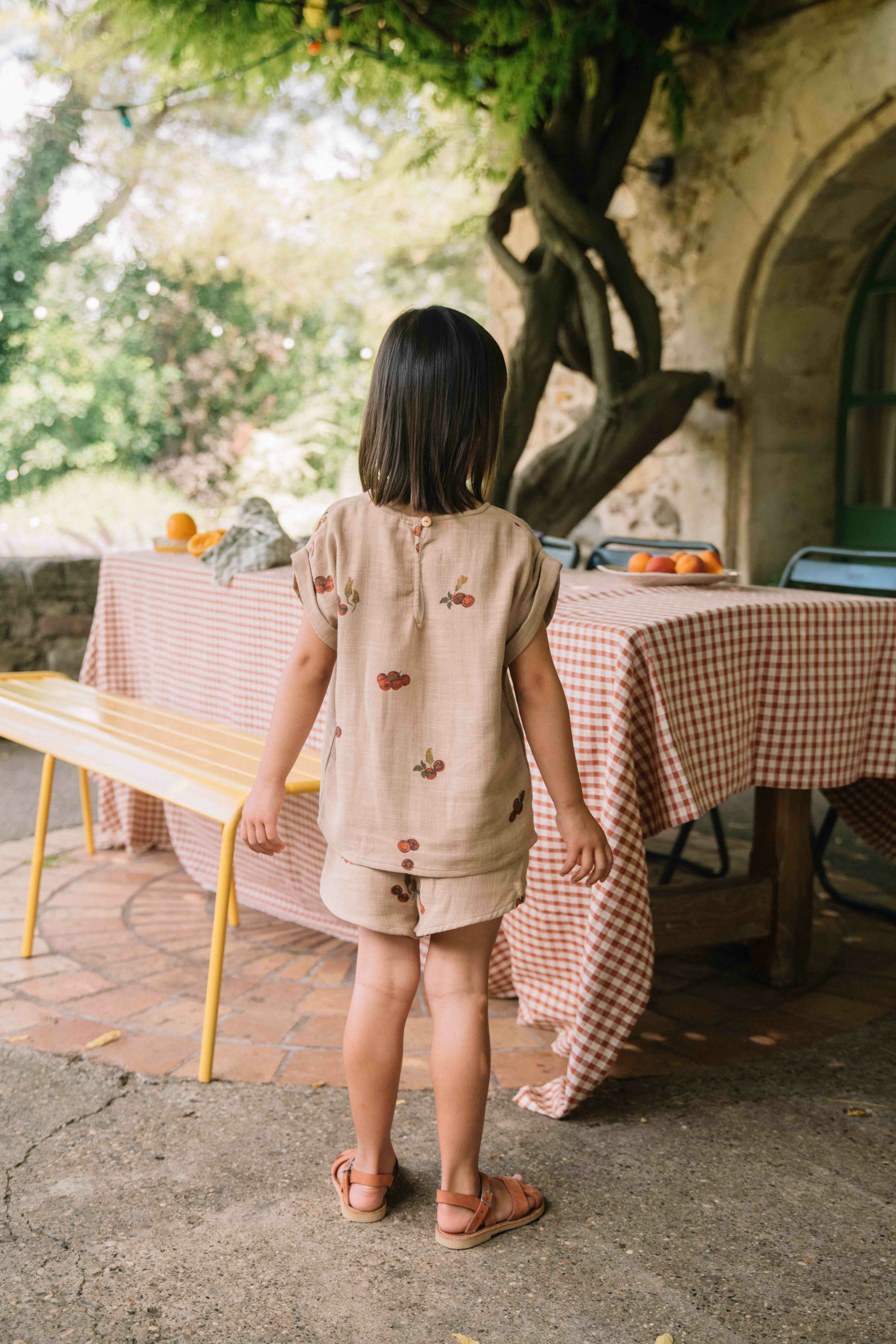 STUDIO BOHEME PARIS 棉紗蕃茄短褲 Shorts Georgette-Nougat Tomatoes