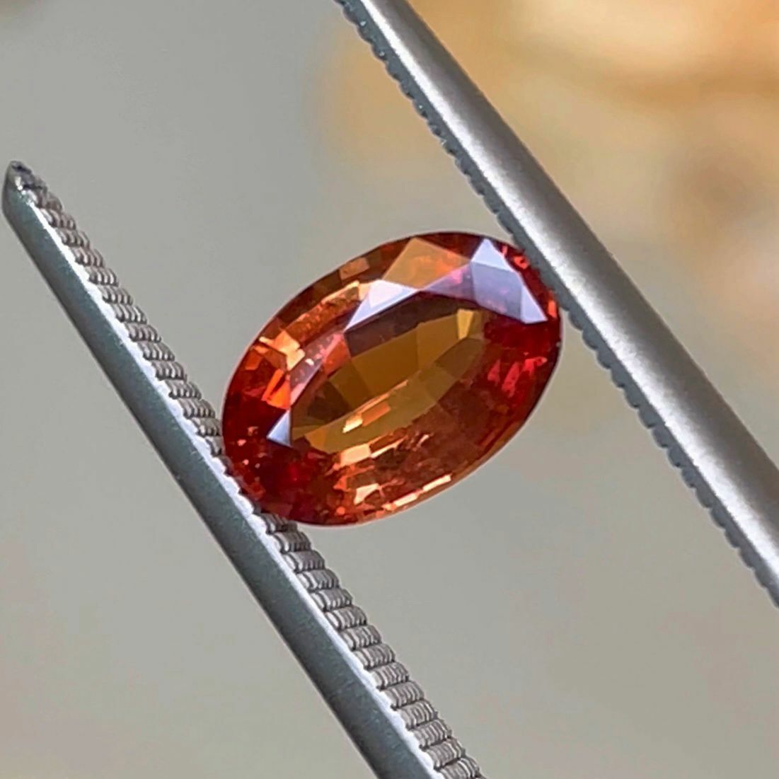 無燒橙藍寶 0.98ct 天然