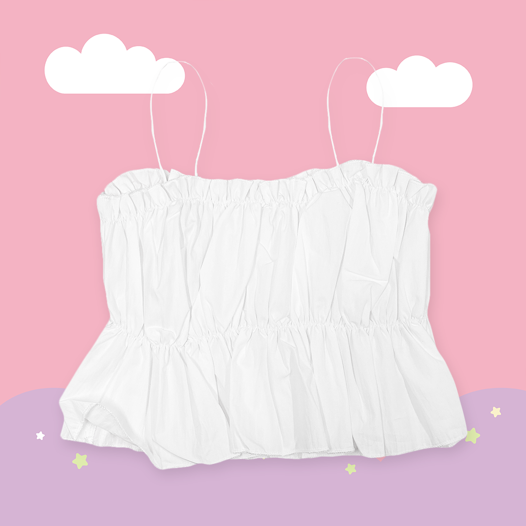 こ♡こ 仙女皺摺細肩背心