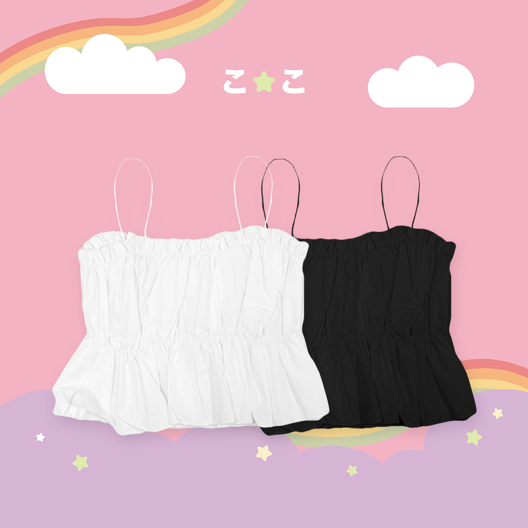 こ♡こ 仙女皺摺細肩背心