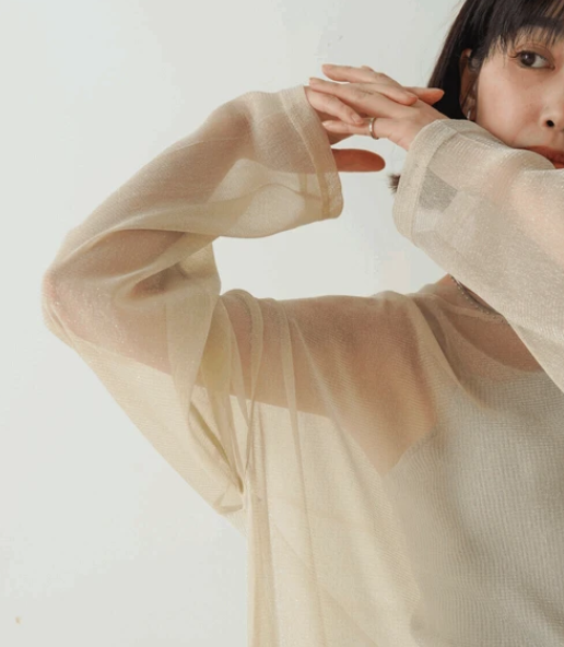 金銀絲透明上衣