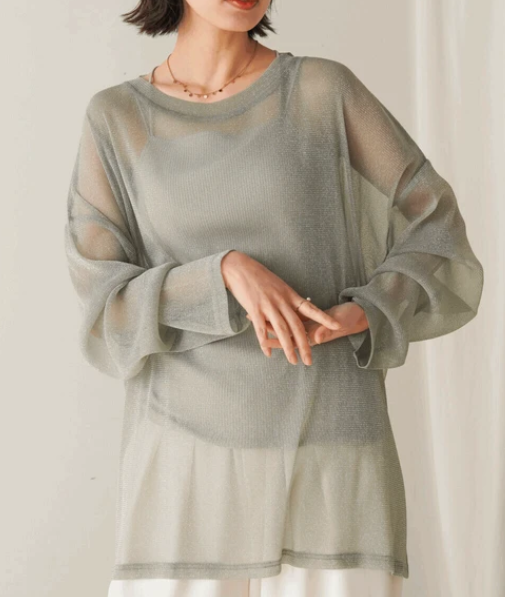 金銀絲透明上衣