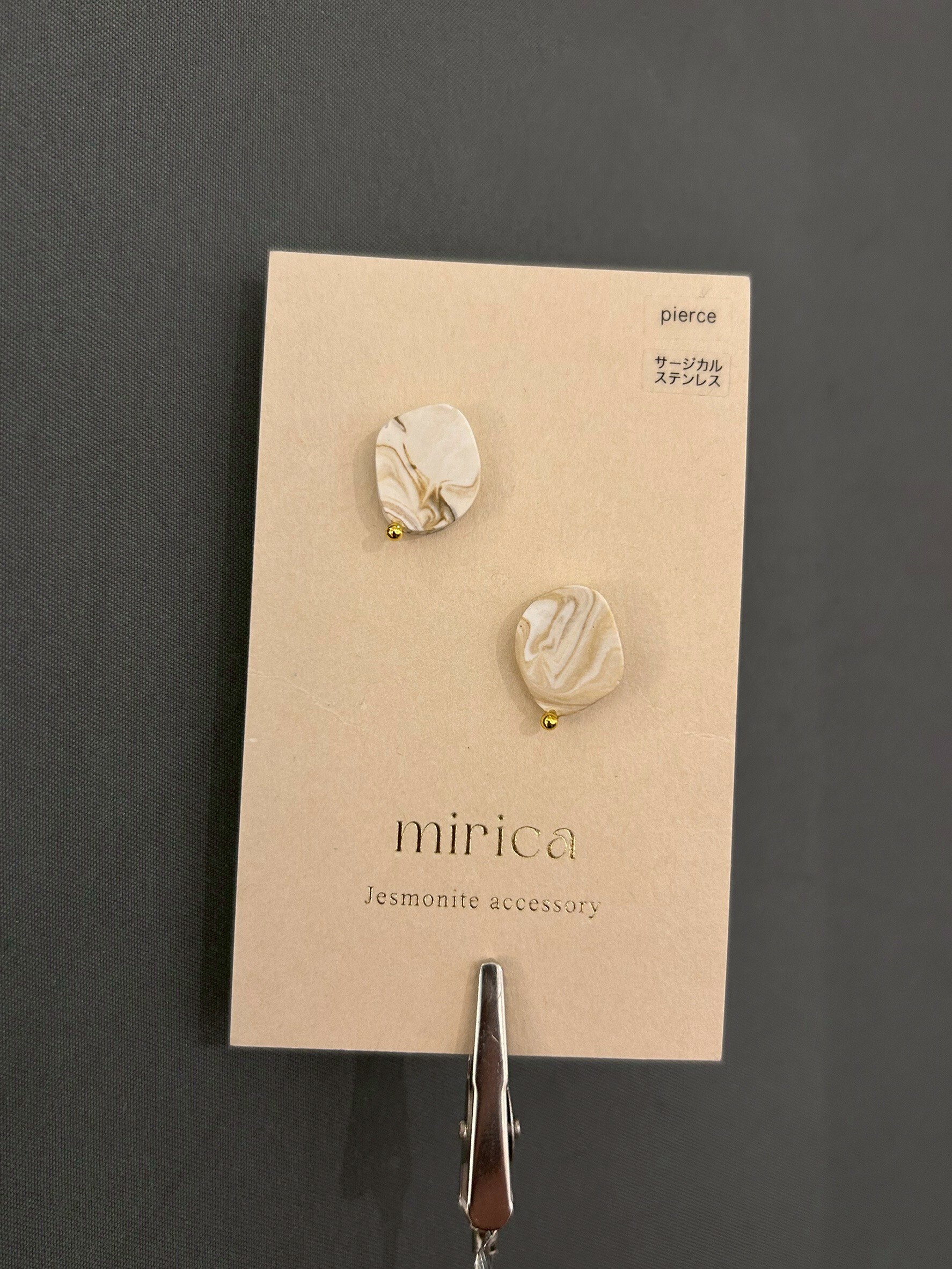 [mirica] 隨性方形耳針 | NO.6