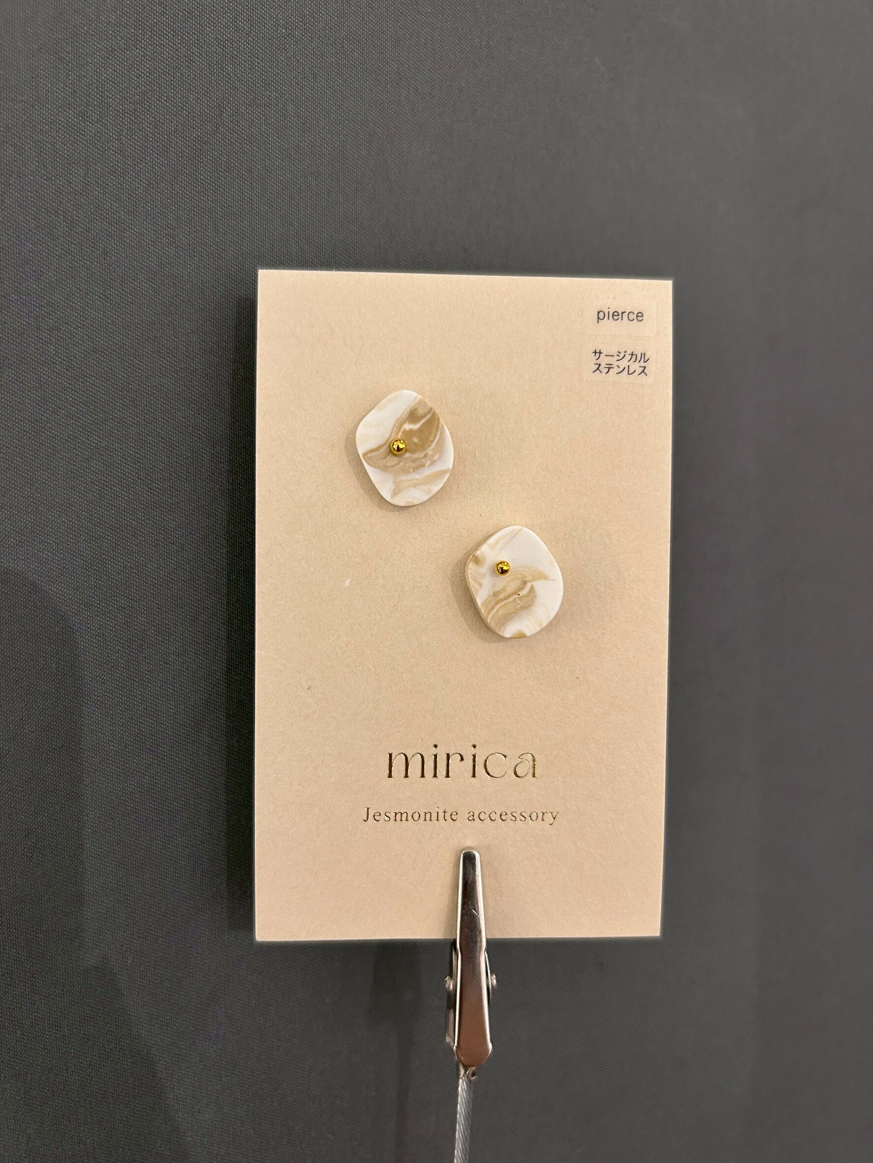 [mirica] 隨性方形耳針 | NO.7