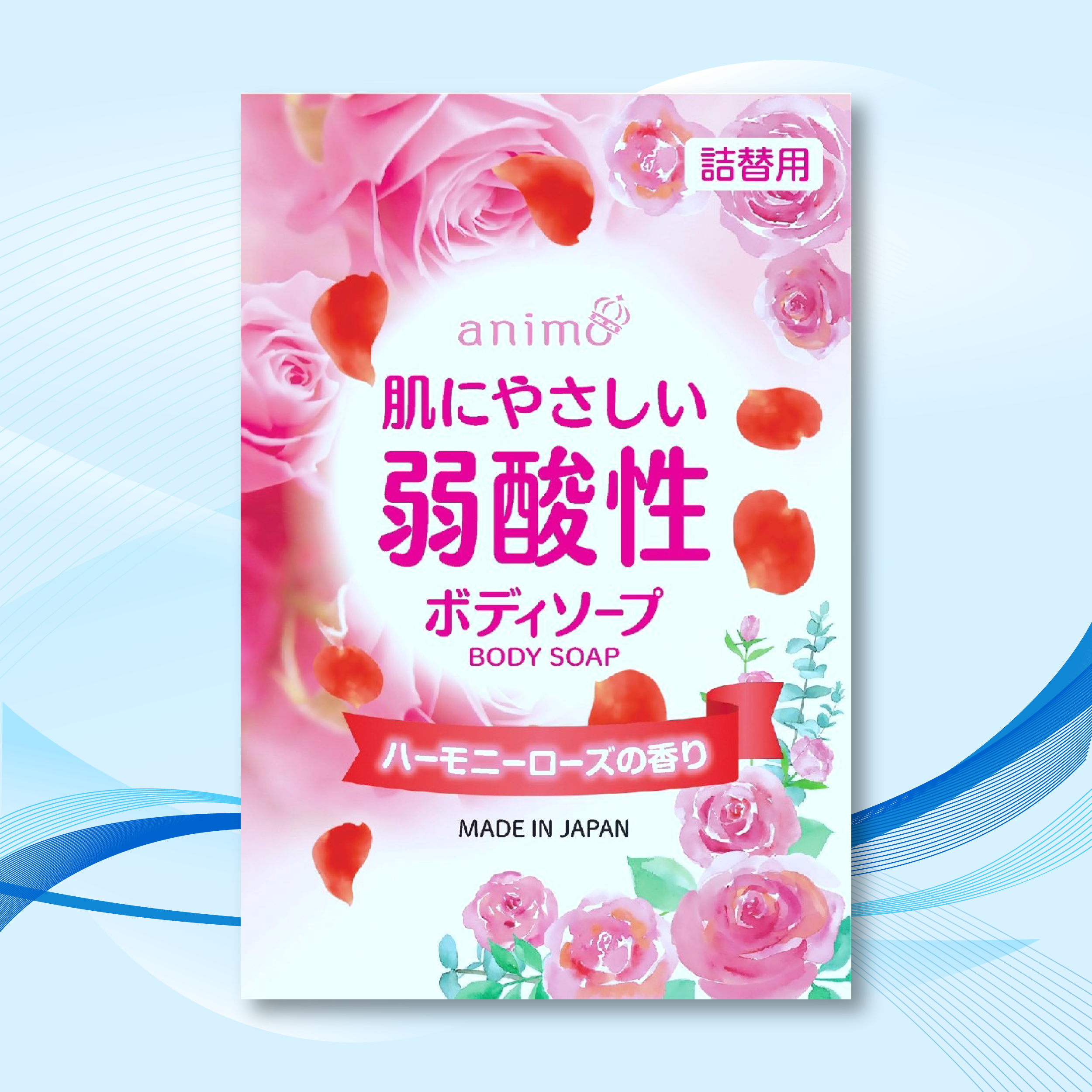 Rocket — 弱酸性水潤沐浴乳(玫瑰味) - 補充裝 340ml