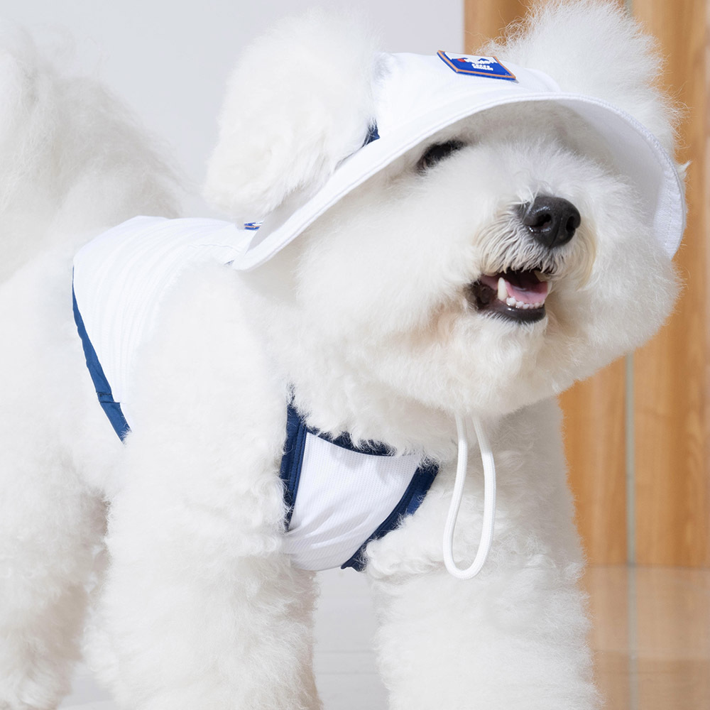 puppygallery｜外出涼感背心 藍白