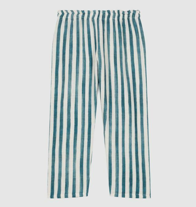 STUDIO BOHEME PARIS 棉紗條紋長褲 Pants Cousin-blue stripes